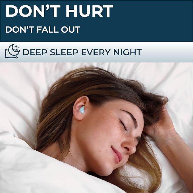 Peace&Quiet PQ Wax Ear Plugs for Sleeping - 28 Silicone Wax Earplugs for Sleeping and Swimming, Gel Ear Plugs for Noise Cancelling, Sleeping Earplugs, Sound Blocking Level of 32 Db, Color: Blue