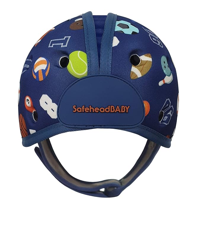 SafeheadBABY Soft Baby Head Protector Helmet for Crawling and Walking 7–24 Months – Ultra-Lightweight & Breathable Infant Safety Helmet That Grows with Your Baby (Head Circ. 40–52 cm) – Sporty Blue