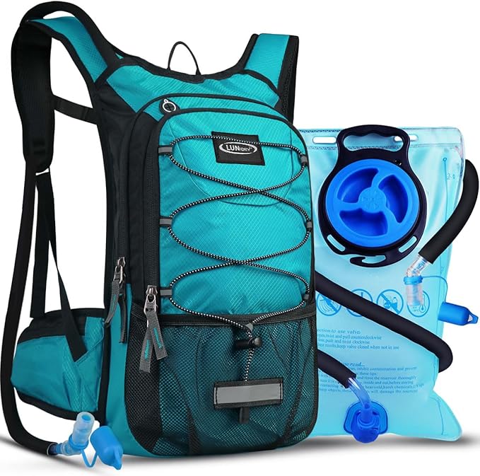 Insulated Hydration Pack Backpack with 3L BPA Free Leak-Proof Water Bladder, Keep Liquids Cool for Up to 5 Hours, Daypack for Hiking, Running, Cycling, Hunting, Climbing