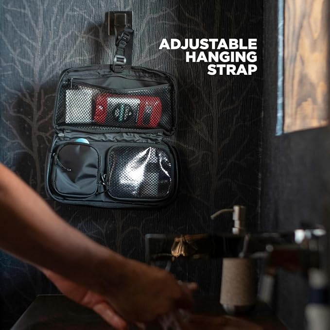 NOMATIC Toiletry Bag for Trips - Great for Travel Size Toiletries - Travel Essentials Wash Bag - Travel Makeup Bag