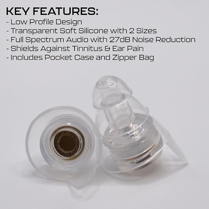 X27 Noise Reduction Earplugs for Sleeping - Reusable Noise Cancelling Earbuds, Featuring Two Sizes in One Case, Hearing Protection Silicone Earplugs for Sleeping, Shooting, Construction, and Aviation