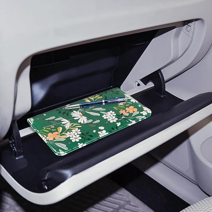 CoBak Car Registration and Insurance Holder - Vehicle Glove Box Car Organizer,Auto Truck Comparment Accessories Case with Magnetic Closure for Driver License,Cards