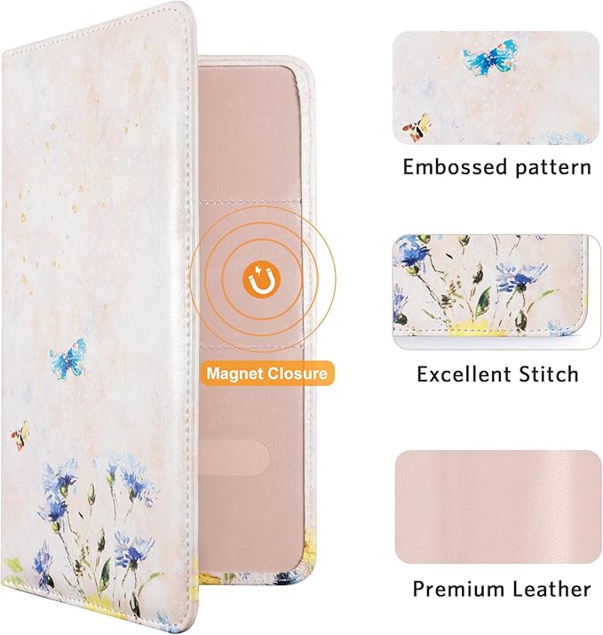 CoBak Car Registration and Insurance Holder - Vehicle Glove Box Car Organizer,Auto Truck Comparment Accessories Case with Magnetic Closure for Essential Document,Driver License,Cards