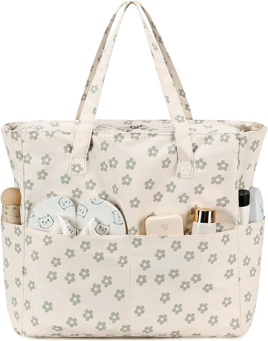 Bluboon Waterproof Beach Tote Pool Bags for Women Ladies Extra Large Carry On Bag With Wet Compartment for Weekender Travel