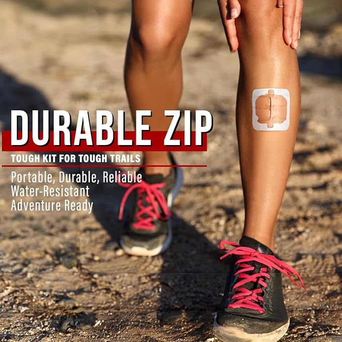 EVERLIT Wound Closure Kit | Surgical Zip-Stitch Devices for Cut & Laceration | Sterile, Suture-Free, Stitch-Less Adhesive Butterfly Bandages for Emergency First Aid Wound Care (6 Zip Complete Kit)