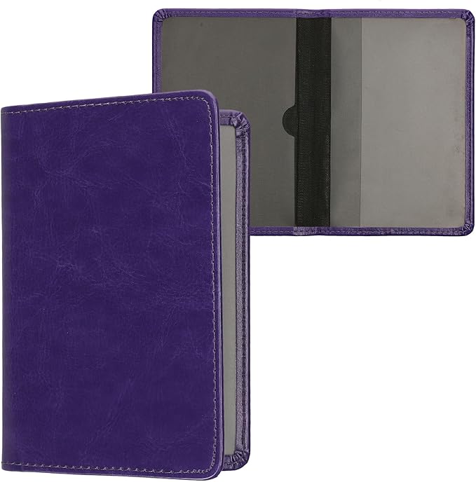 kwmobile Registration and Insurance Holder - Car Document Holder for Vehicle Documents and Cards - PU Leather - Black