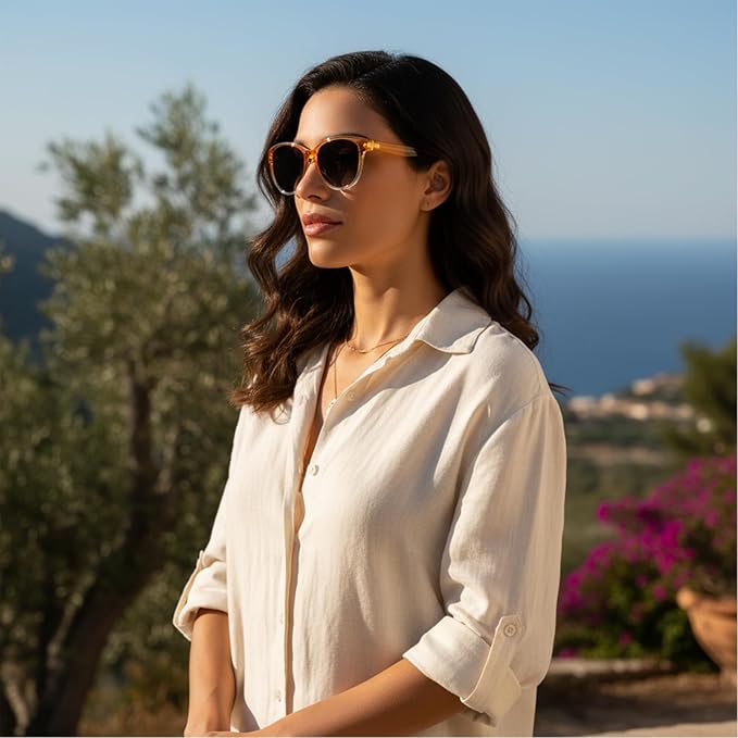 Myiaur Polarized Sunglasses for Women, Trendy Cat Eye Sun Glasses UV400 Protection Classic Retro Shade 2 Pack