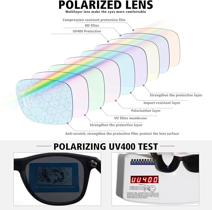 MEETSUN Polarized Sunglasses for Women Men Classic Retro Trendy Driving Sun Glasses UV400 Protection (3 Pack)