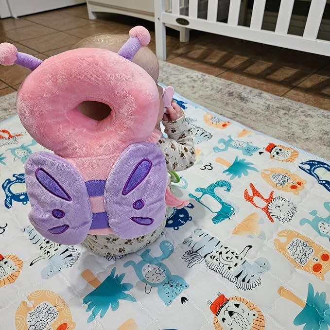 PandaEar Baby Head Protection Backpack with 2 Baby Knee Pads for Walking & Crawling, Toddler Walking Head Protector, Adjustable Head Protector Pad Safety Cushion