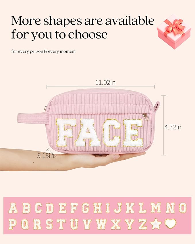 Pocmimut Birthday Gifts for 3 4 5 6 7 8 9 10 11 12 13 Year Old Girls,Personalized Makeup bag Cute Cosmetic Pouch Birthday Gifts for Girls Daughter Sister Friend Girlfrend,L