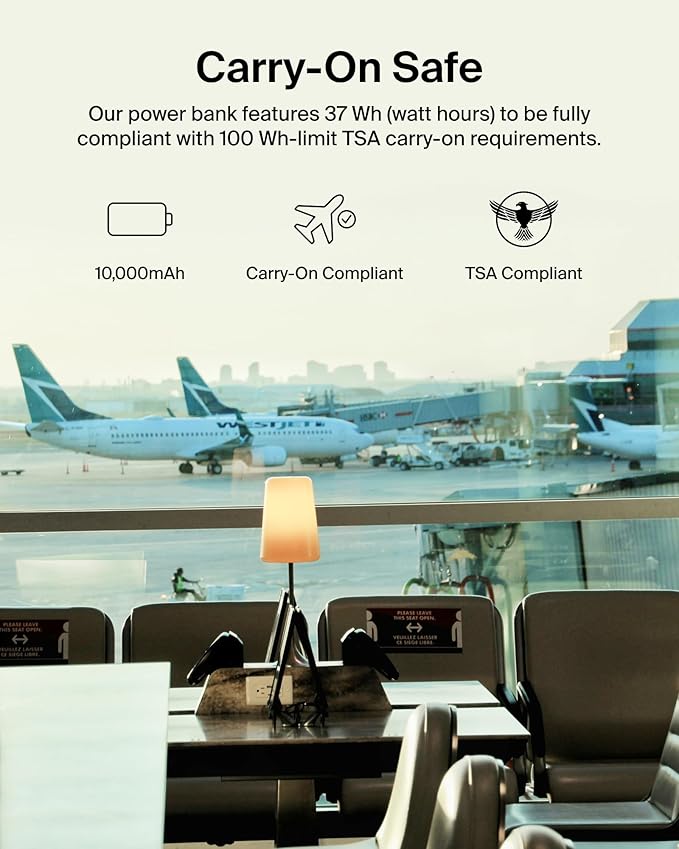 Belkin Portable Charger, USB-C Power Bank 10000 mAh w/ 1xUSB-C Port & 2xUSB-A Ports, 15W w/Type-C to Type-A Cable for iPhone 17, Samsung Galaxy S25, Nintendo Switch 2, Google Pixel 10, etc. - Silver