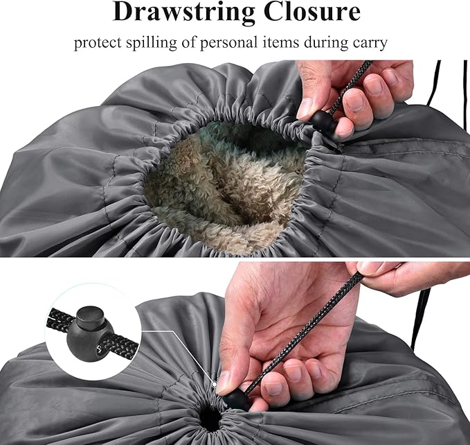 OTraki 2 Pack Laundry Bag Extra Large 28x45 Inch Drawstrings Laundry Hamper Liner Storage Bag XL Dirty Clothes Organizer Heavy Duty Laundry Bag for Home, Travel, Camping (Grey)