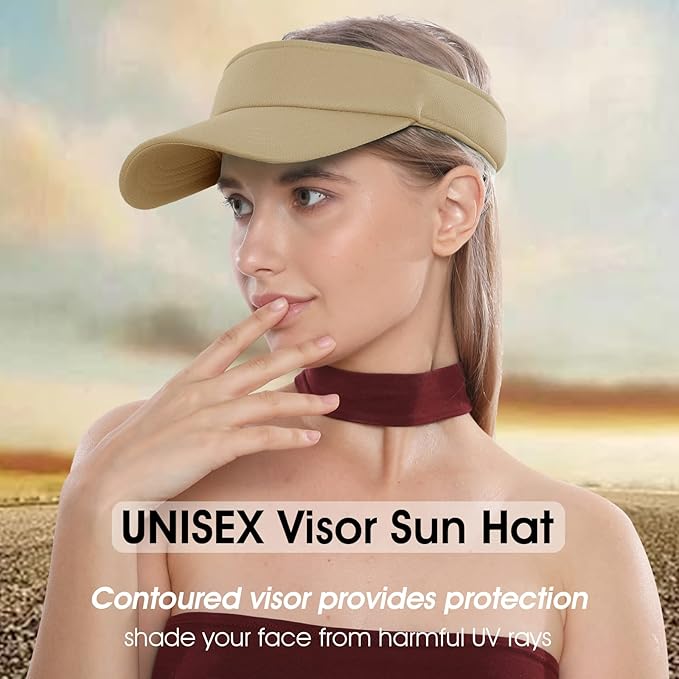 Sun Visor Hat Adjustable Velcro Outdoor Sports Cap for Men Women Adults