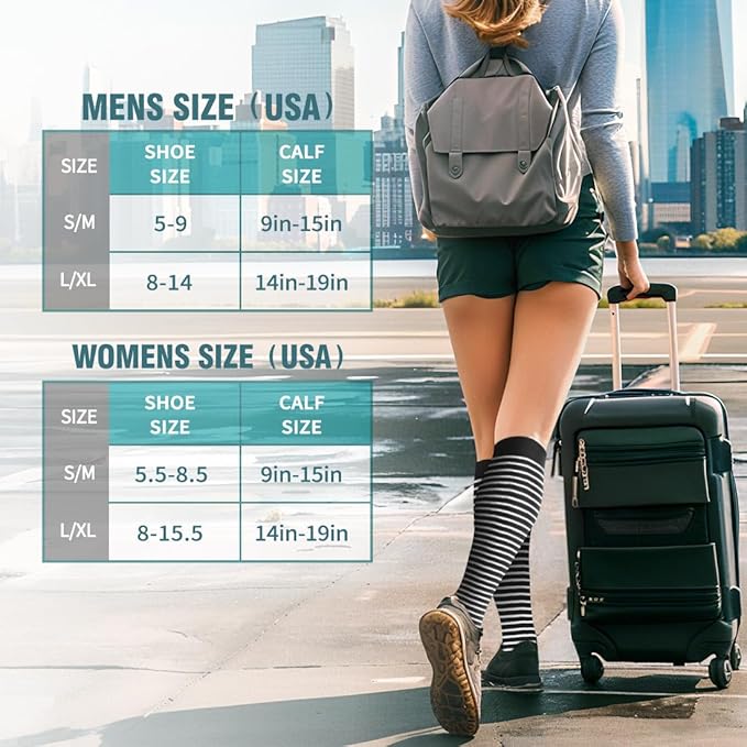 BLUEENJOY Copper Compression Socks for Women & Men (6 pairs) - Best Support for Nurses, Running, Hiking, Recovery