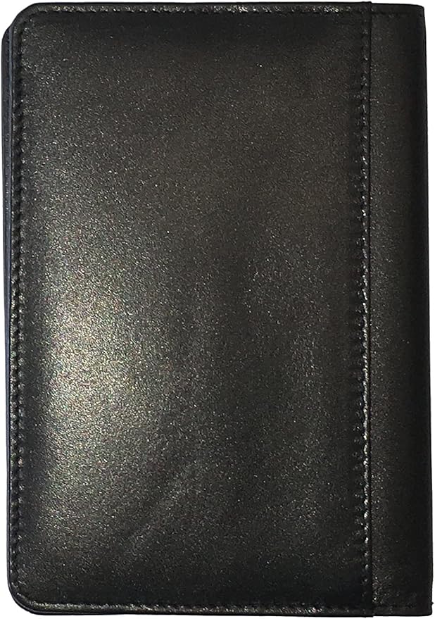 Personalized Monogrammed Black Leather RFID Passport Cover Holder and 2 Luggage Tags