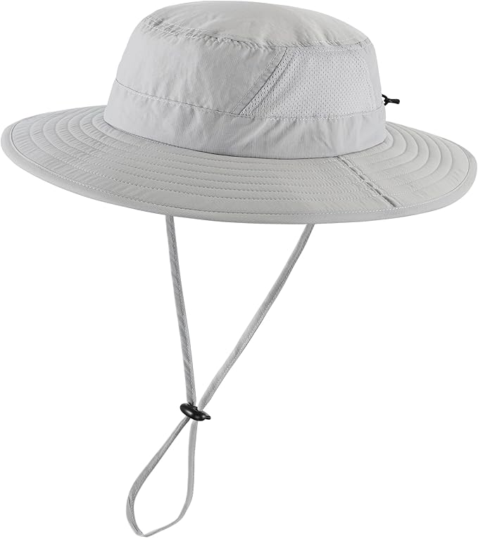 Connectyle Outdoor UPF50+ Men's Sun Hat Foldable Wide Brim Bucket Hat for Fishing Hiking Gardening Breathable Safari Hat
