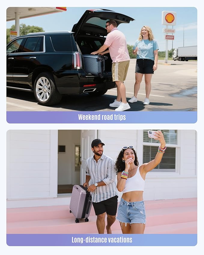 LIGHT FLIGHT Carry On Luggage 22x14x9 Airline Approved, Durable Hard Shell Carry On Suitcases with Wheels, Expandable Hardside Lightweight Travel Luggage with TSA Lock 20 Inch Carry on, Royal Blue