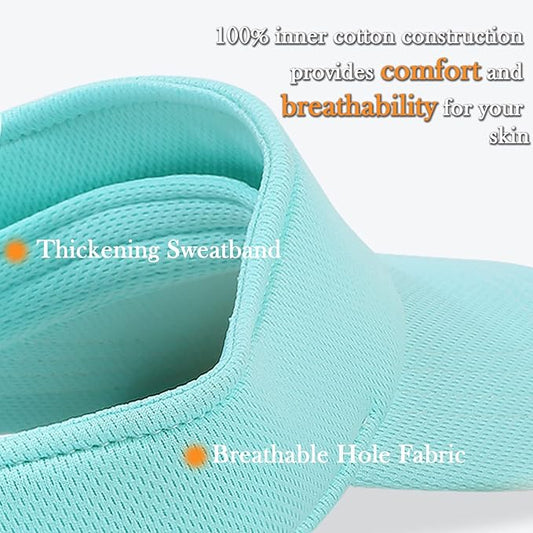 Sun Visor Hat Adjustable Velcro Outdoor Sports Cap for Men Women Adults