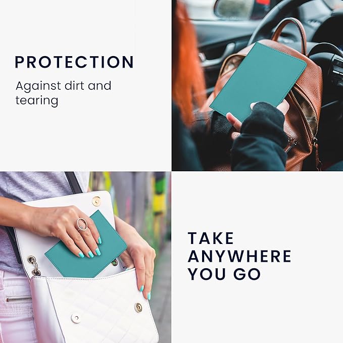 kwmobile Registration and Insurance Holder - Car Document Holder for Vehicle Documents and Cards - PU Leather - Black