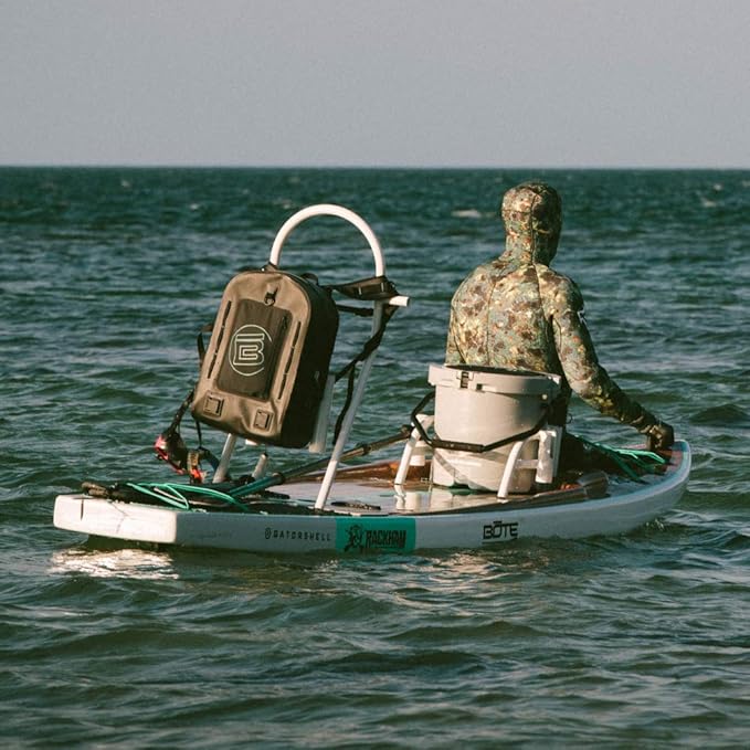 BOTE Highwater Backpack Waterproof Outdoor Zipper Dry Bag 28 Liter Capacity Molle Straps Fully Submersible Watersports Kayaking Fishing Hunting Boating