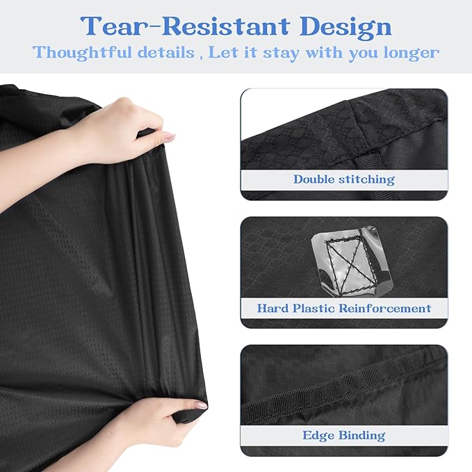 MissBoy Heavy Duty Laundry Bag, Machine Washable Nylon, Splash-Resistant Dirty Clothes Storage Bag with Drawstring & Handles丨Lightweight, Foldable & Space-Saving for College Dorm,Vacations&Trips, 80L