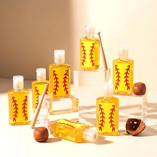50 Pcs Softball Party Favors - Mini Hand Sanitizer Softball Senior Night Gifts Bulk Travel Size for Team Coach Sports Theme Party Supplies Birthday Goodie Bags Stuff