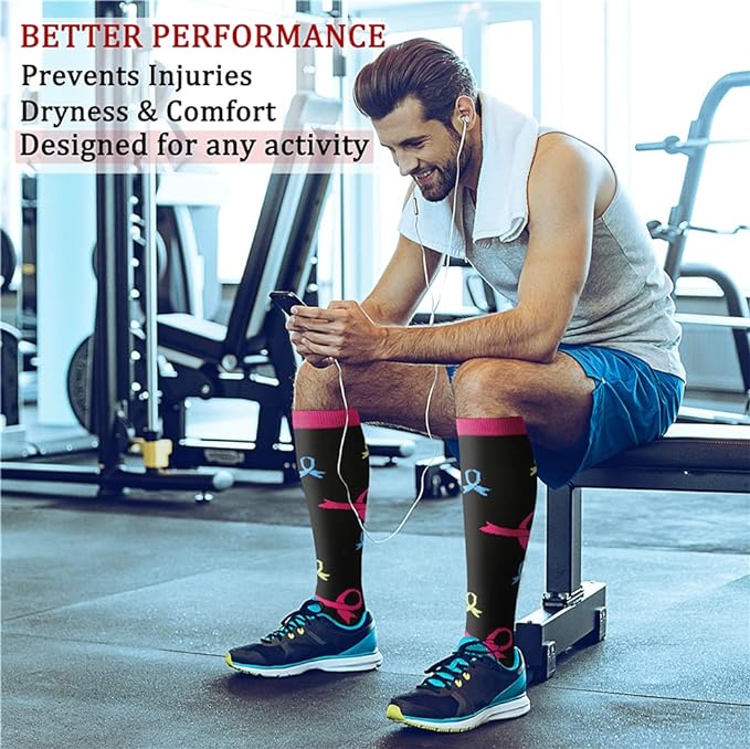 CHARMKING Compression Socks for Women & Men Circulation (8 Pairs) 15-20 mmHg is Best Support for Athletic Running,Cycling