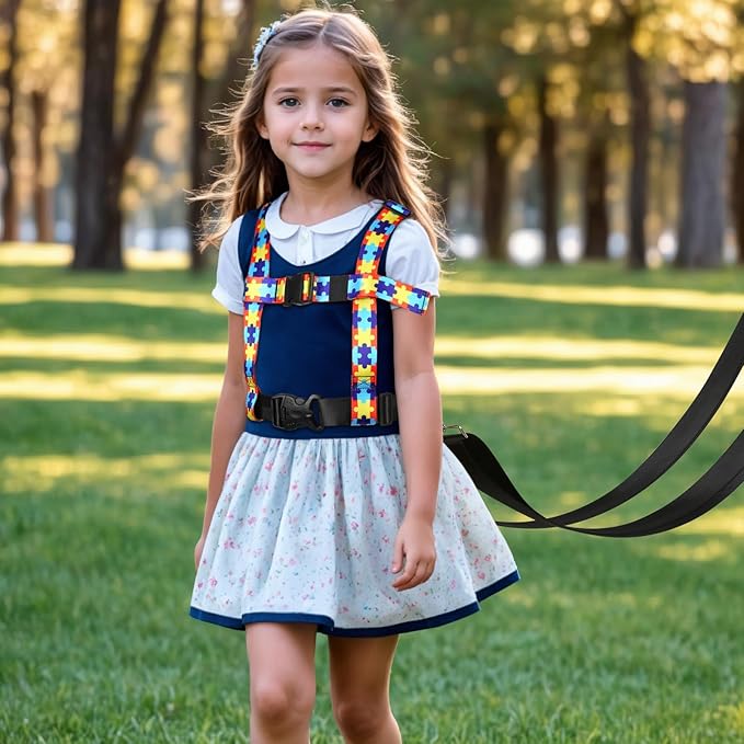 Safety Harness Leash for Special Needs Child Aged 3-6 Years Ajustable, Sturdy Walking Harness for Older Children with Grab Handle, Keeping Active ADHD/ASD Autism Kids Safe in Public