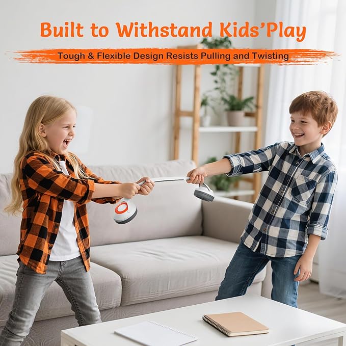 Kids Bluetooth Headphones with ANC, Wireless Over-Ear Headset for Boys and Girls, Foldable & Adjustable, Ideal for School, Travel and Online Learning (White)
