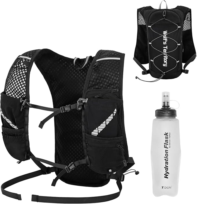 Azarxis Hiking Hydration Pack 5L Running Backpack Daypack Vest with 2L Water Bladder for Women Men Cycling Biking Trail Race