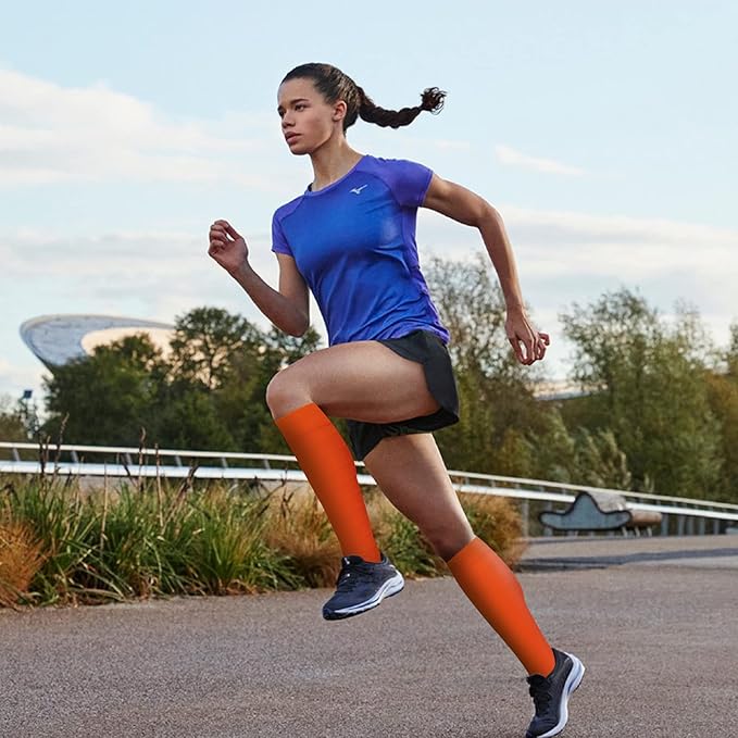 fenglaoda 8 Pairs Compression Socks for Men & Women 20-30 mmHg Knee High Nurse Pregnant Running Medical and Travel Athletic