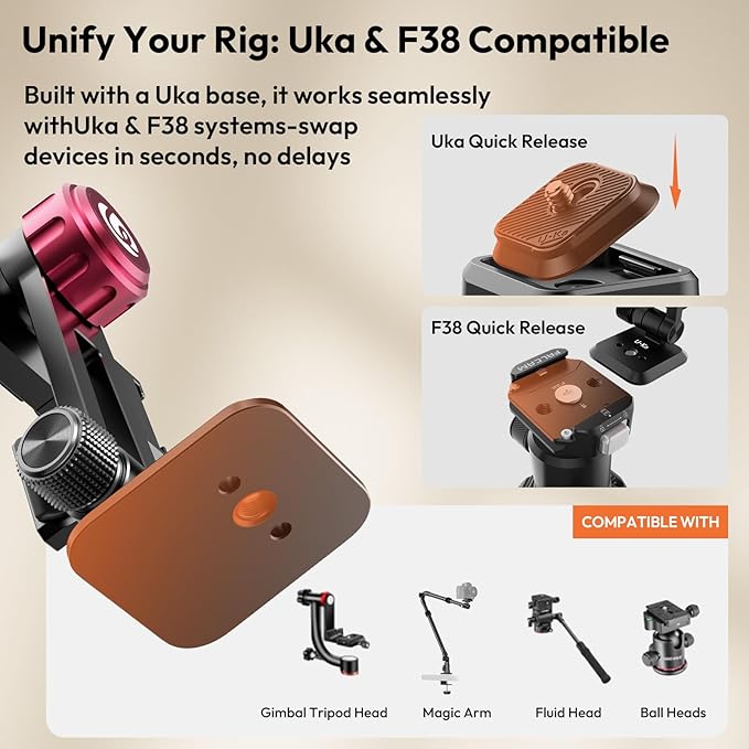 ULANZI MA51 Metal Phone Tripod Mount, Universal Phone Clamp with Arca QR Base, Cold Shoe, Aluminum Tripod Adapter Cell Phone Holder Compatible with iPhone 17 16 15 14 Samsung
