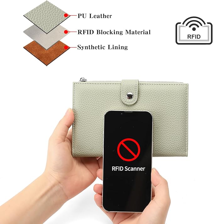 Passport Holder for Women Leather Passport Wallet for Travel RFID Blocking Passport Wallet Credit Card Holder with Zipper Pocket