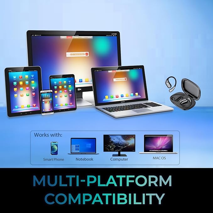 ADESSO Xtream T5 Open-Ear Bluetooth Water Resistant Earbuds