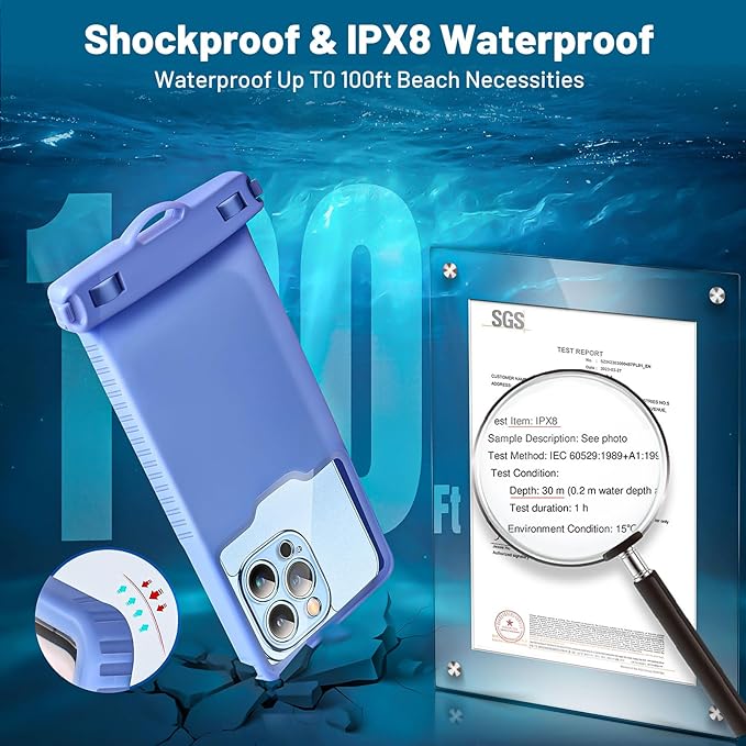 Niveaya IPX8 Waterproof Phone Pouch Case Compatible for iPhone 17 16 15 14 13 12 Pro Max Up to 7", Cruise Ship Essentials Must Haves Dry Bag for Vacation Beach Travel Kayak Accessories