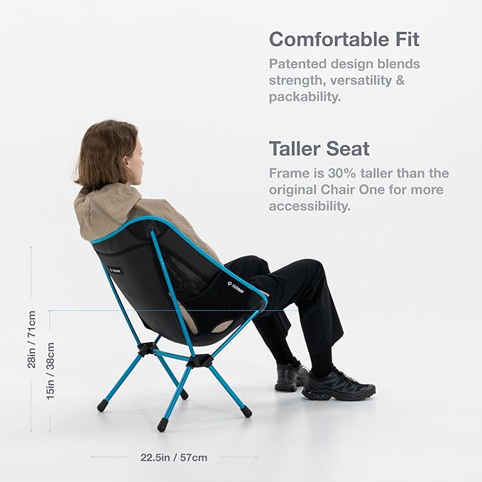 Helinox Chair One (re) High-Performance Camping Chair, 1.97lbs, Lightweight Compact Collapsible Outdoor Chairs, Backpacking, Picnic, Adventures, Xray Tiger Camo