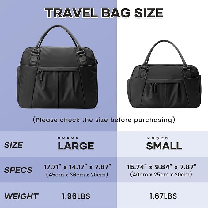 Small Gym Bag for Women, Travel Duffle Bag with Shoe Compartment, Carry on Weekender Bags Waterproof Overnight Bags