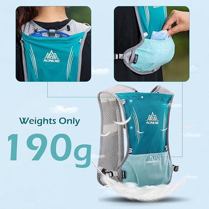 TRIWONDER Hydration Running Vest Backpack, Lightweight Water Pack for Men Women Hydration Backpack for Trail Race, Hiking, Cycling, Climbing, Camping, Jogging, Marathon