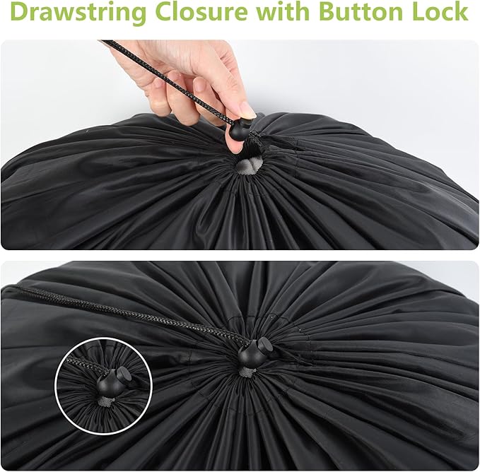 OTraki 20 x 24 inch Laundry Bag 2 Pack Travel Laundry Bags Medium Washable Dirty Clothes Bag Organizer with Drawstring Closure for Camp Home College Dorm Fit Laundry Hamper or Basket Black