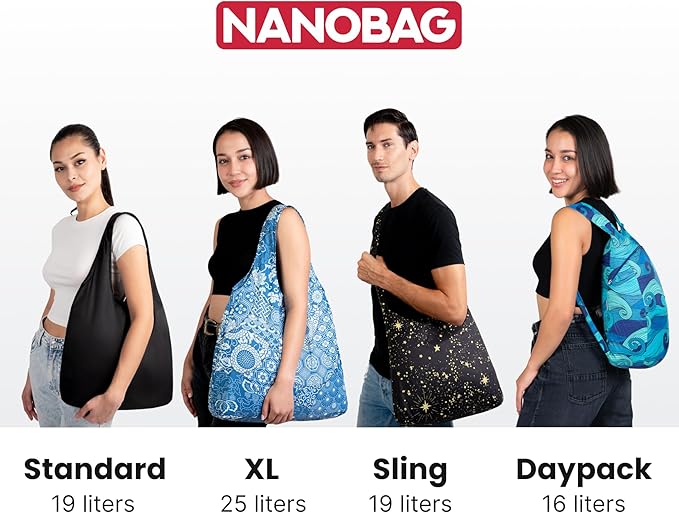 Nanobag Ultra-Lightweight Foldable Backpack for Traveling and Compact Mini Hiking Pack for Men & Women, Reusable Collapsible