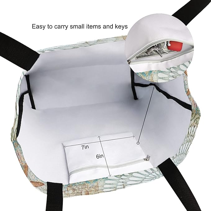 senya Large Beach Shoulder Bags Canvas Tote Water Resistant for Gym Travel Daily