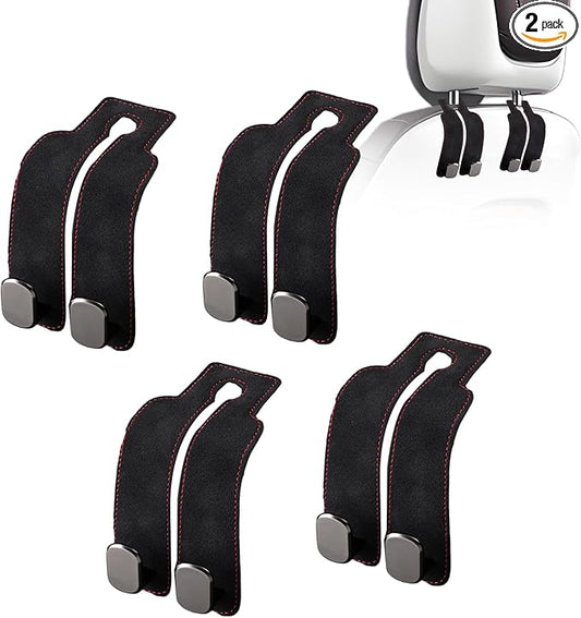 Car Purse Hook Purse Hook for Car Seats Headrest Car Seat Hooks,Heavy Duty Vehicle Organizer for Handbags, Groceries, Purses, Keep Car Tidy (Black, 4 Pack)