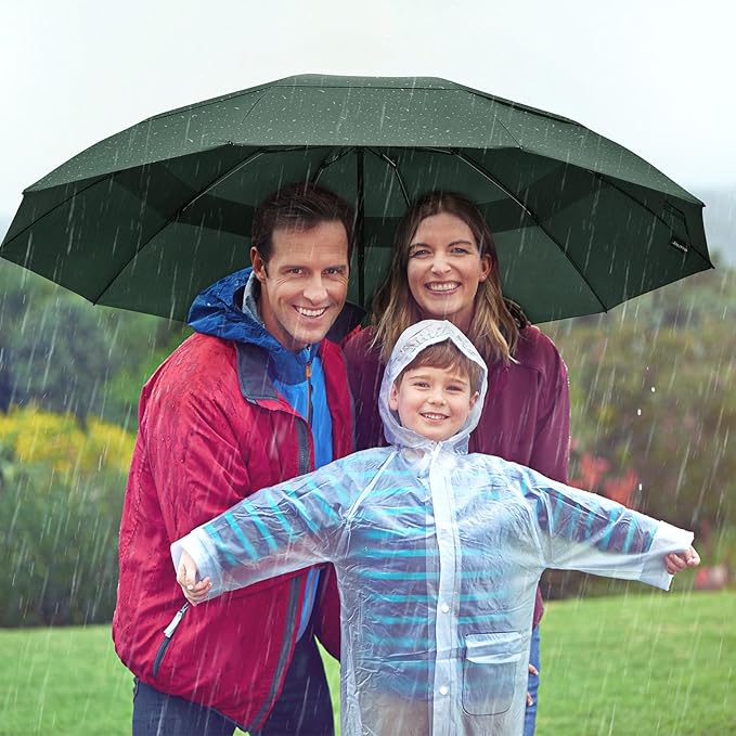 G4Free 42/46/54/62 Inch Large Golf Umbrella Compact Reverse Travel Umbrella 10 Ribs Windproof for Rain Double Canopy Automatic Open Close