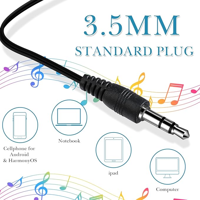 Kanayu 25 Pack Wired Earbuds Bulk for Classroom Ear Headphones Wired Basic Student Earbuds No Microphone with 3.5MM Jack for Class Laptop School Library, Individually Bagged (Black White)