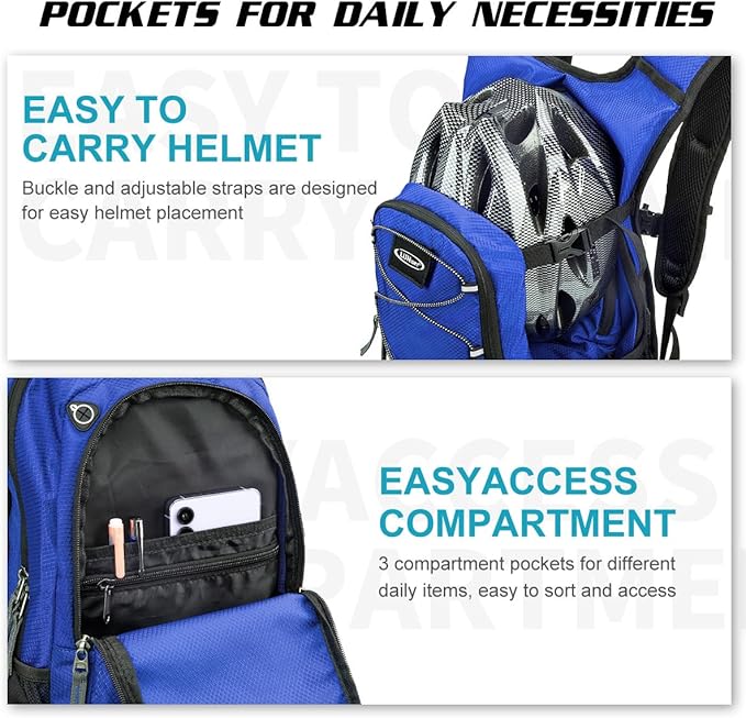 Hydration Backpack with 3L Water Bladder, Insulated Running Hydration Pack Hydropack, Lightweight Water Backpack for Hiking Cycling Camping Biking for Men Women