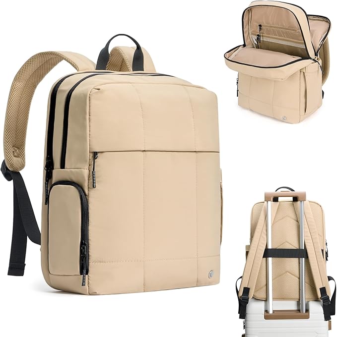 CLUCI Lightweight Travel Backpack Carry on Flight Approved, Puffy Gym Backpack with Shoe Compartment, Personal Item Travel Bag, 15.6 inch Laptop Backpack for Weekender Business