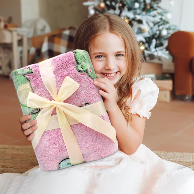 Frog Gifts for Girls Women Glow in The Dark Blanket Cute Frog Throw Blanket Pink Frogs Stuff Birthday Decorations 40"x50"