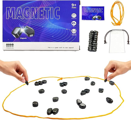 Magnetic Chess Game with Pieces, String, Party & Travel Tabletop Magnetic Strategy Game, Puzzle Strategy Game, Multiplayer, Suitable for Family, Parties, Travel & Camping