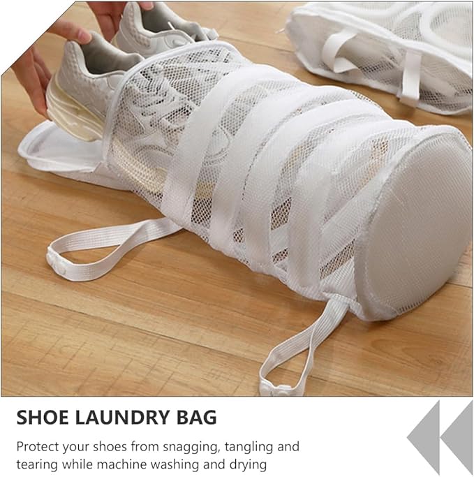 Garneck Shoe Laundry Bag Zippered Mesh Wash Bag for Shoes for Washing Machine Sneakers 3pcs Set Suitable for Machine Washing and Travel