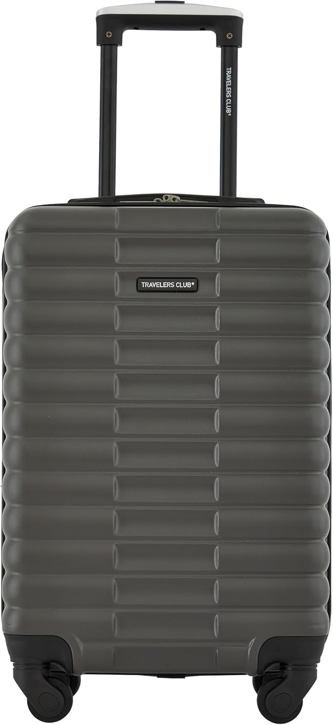 Travelers Club 22-Inch Gilroy Rolling Hardside Carry-On Luggage, Dark Dull Gray